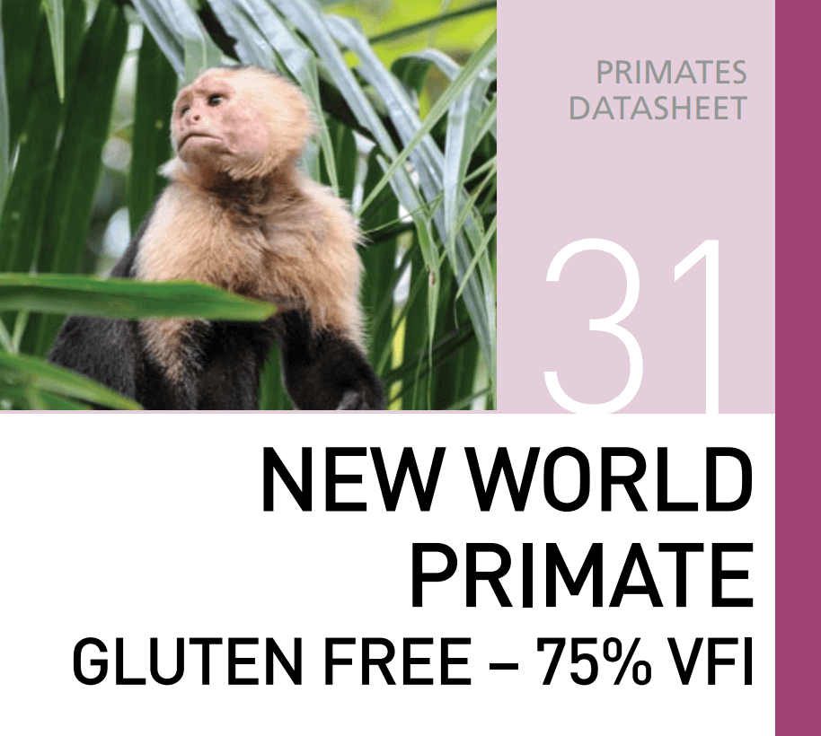 Корм для приматов нового света New World Primate Gluten Free – 75% VFI