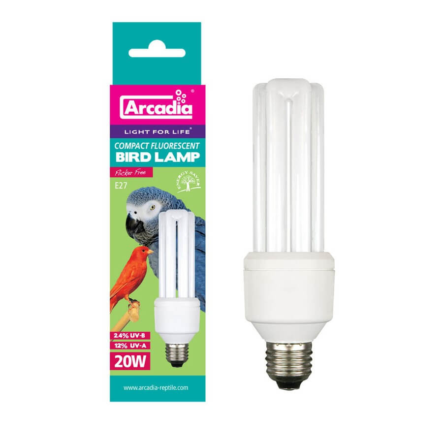Ультрафиолетовая лампа для птиц Arcadia Е27 20w Compact Bird Lamp